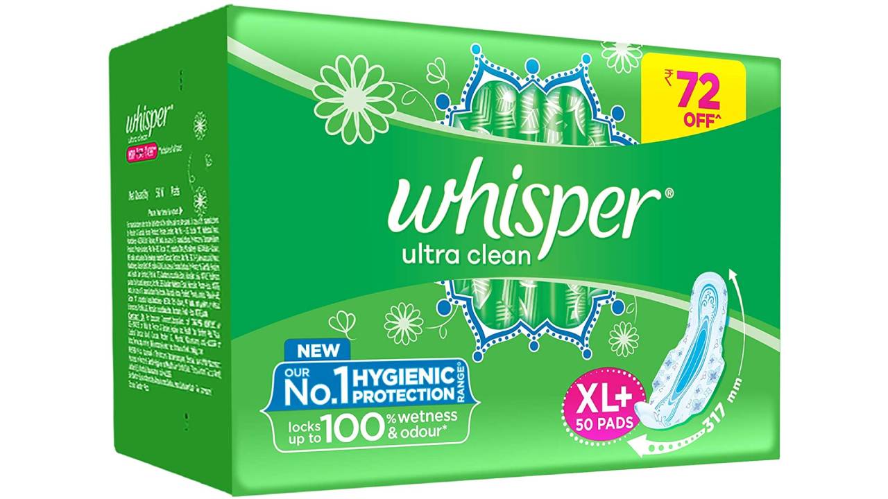 Whisper Ultra Clean  XL+ 50 Napkins