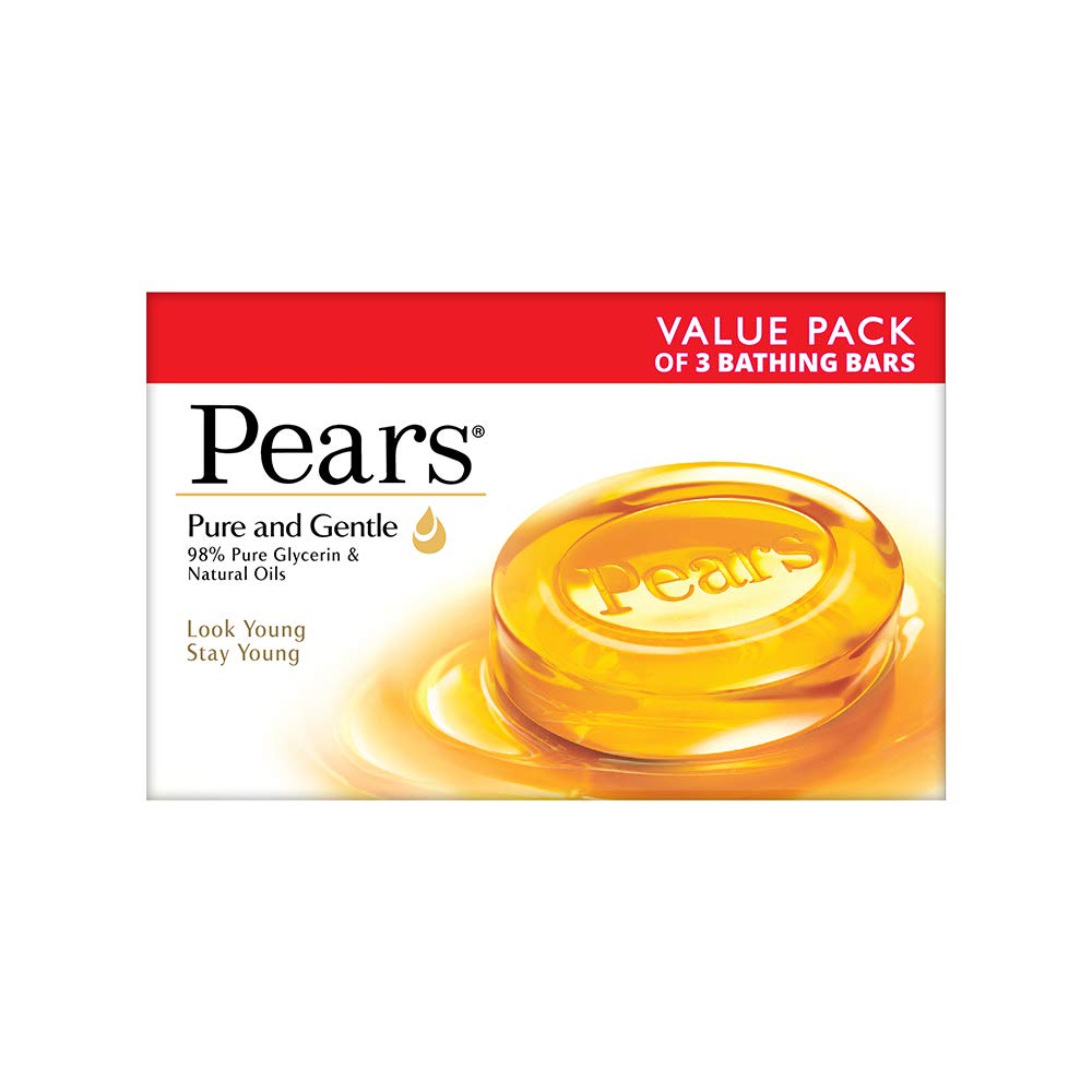 Pears Pure And Gentle Soap Bar, 125g*3