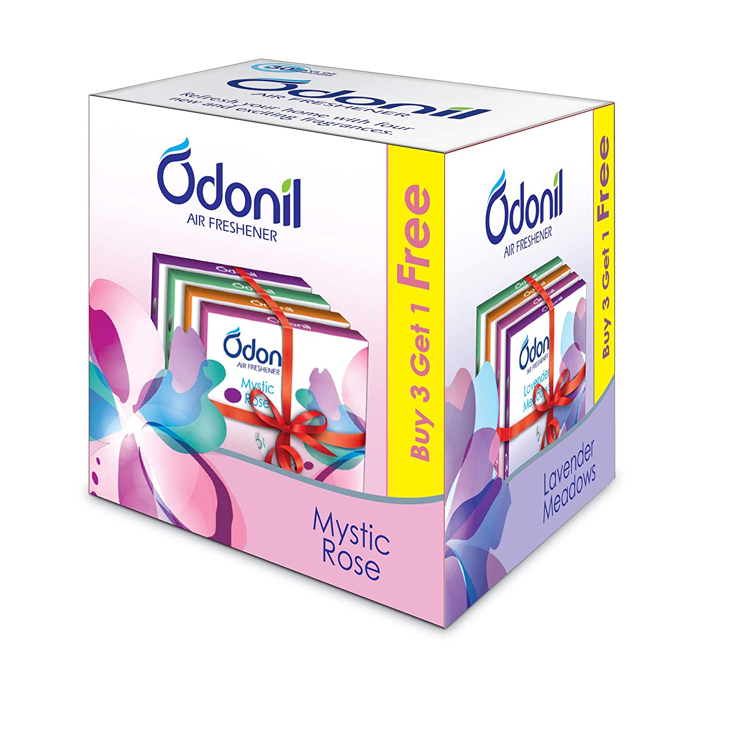 Odonil Bathroom Air Freshener Blocks , Mixed Fragrances  ( Buy 3 Get 1 Free)