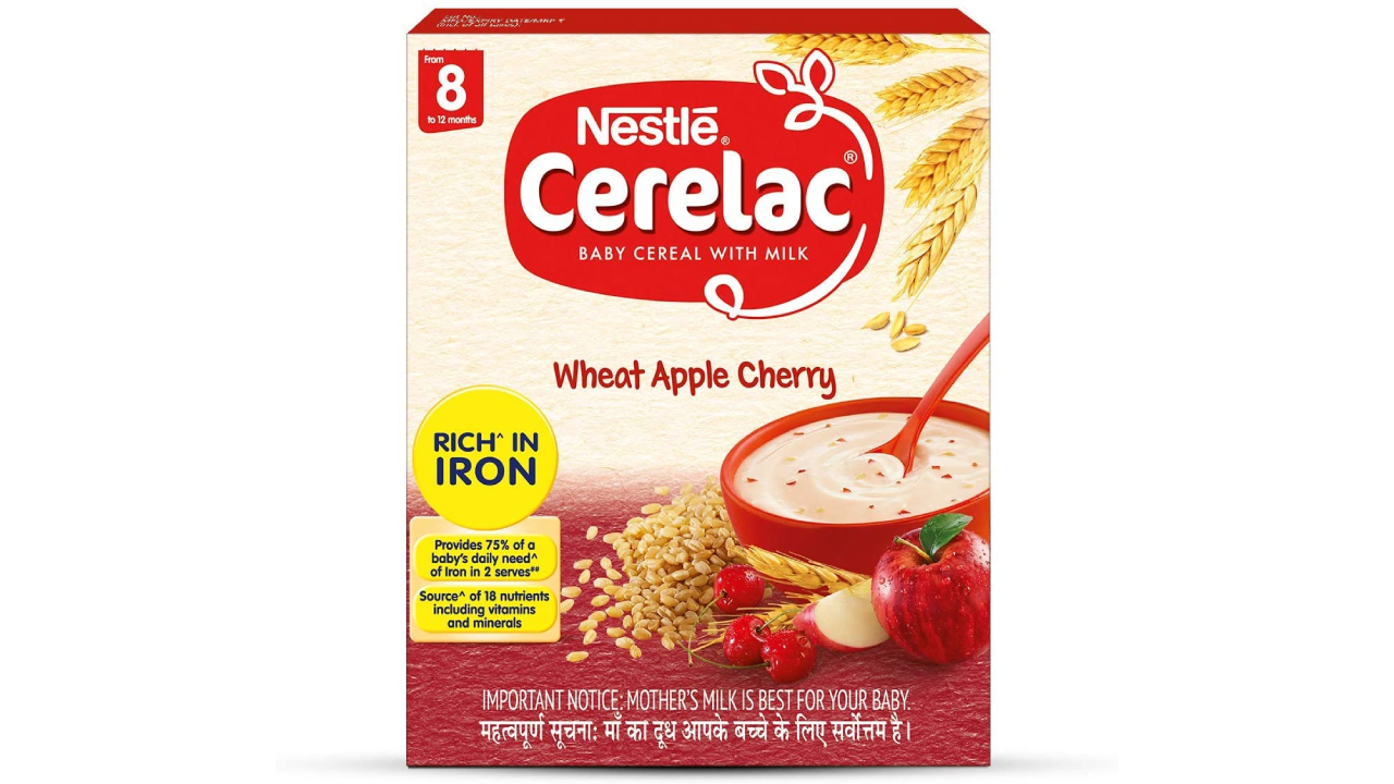 Nestle CERELAC Baby Cereal with Milk, Wheat Apple Cherry – From 8 Months