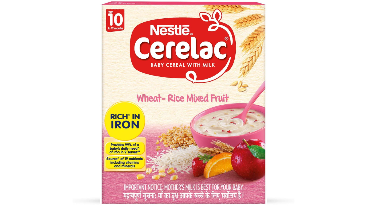 Nestle CERELAC Baby Cereal with Milk, Wheat-Rice Mixed Fruit – From 10 Months